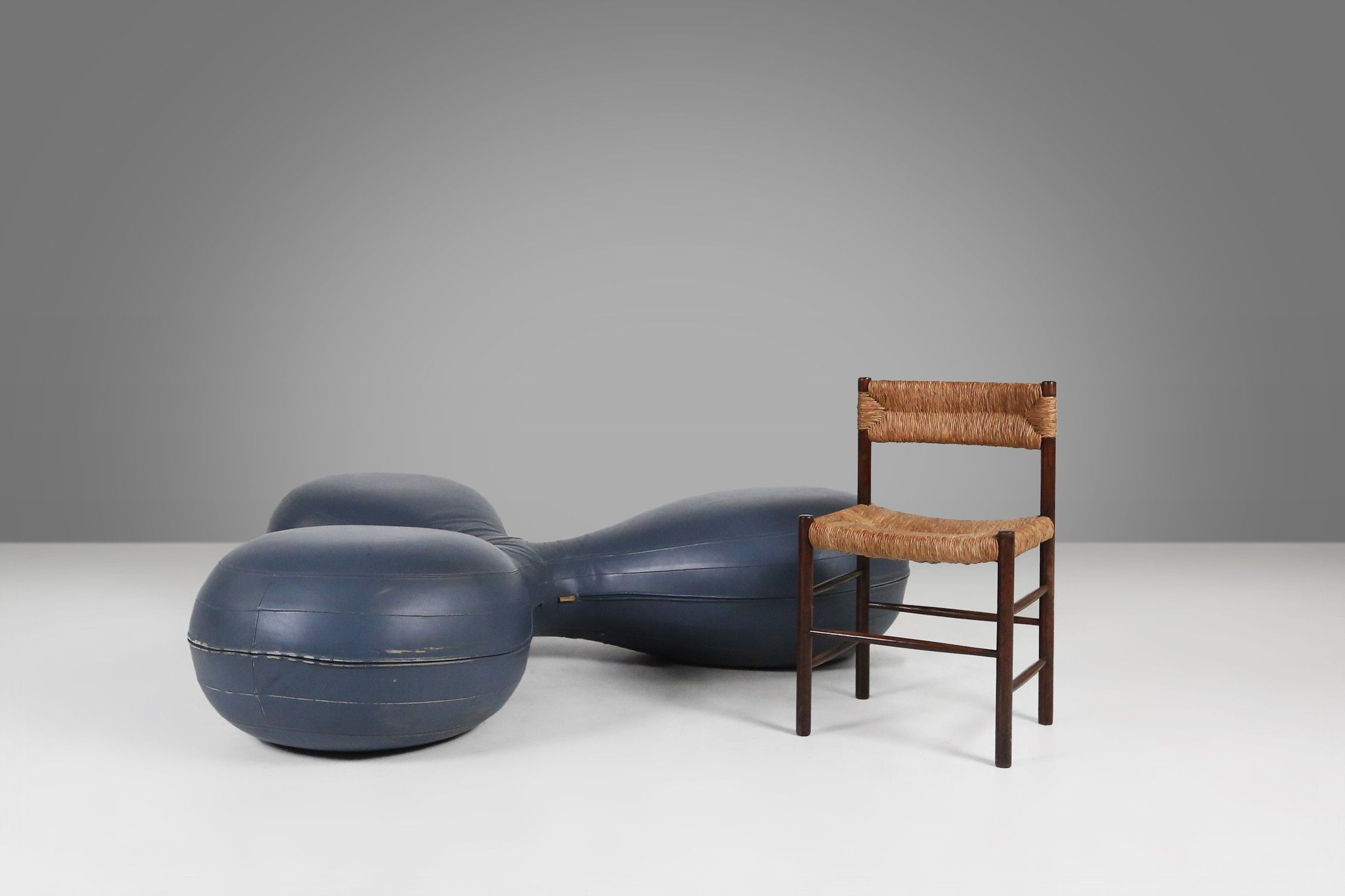 Leather Pouf by Lowie Vermeersch for Durlet, Belgium 1999thumbnail